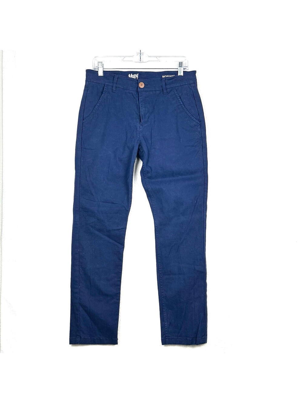 Mugsy Morgans Mens 32x30 Navy Blue Stretch Chino Comfort Pants K3PNNV